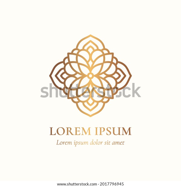  Golden\
vector logo. Elegant, classic elements. Can be used for jewelry,\
beauty and fashion industry. Great for emblem, invitation, flyer,\
menu, background, or any desired\
ide