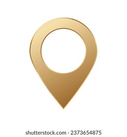 golden vector map pin gold pointer