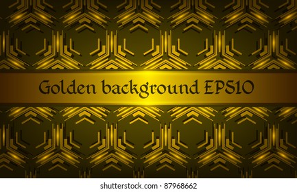 Golden vector ornament