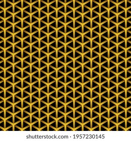 Golden Vector pattern and Geometric background, with rhombus and nodes design, Golden texture for geometric pattern styles.