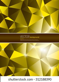 Golden Vector Polygonal Background. Abstract Illustration in eps10 format.