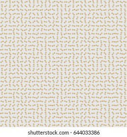 Golden vector print on gray background for design invitation, card, wallpaper or fabric. Gold ornament seamless pattern.