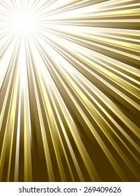 Golden Vector Rays. Abstract Modern Background.