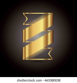 golden vector ribbons