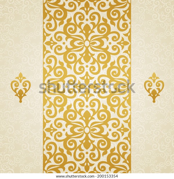 Download Golden Vector Seamless Border Victorian Style Stock Vector ...