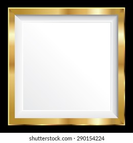 Golden Vector Square Picture Frame