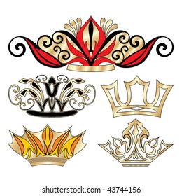 Golden vectorized crown