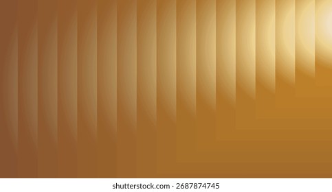 Golden vertical stripes in an abstract illustration with a gradient background. This versatile vector design is suitable for website backgrounds, banners, and graphic design projects.
