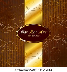 Golden Victorian vintage banner (eps10);  jpg version also available
