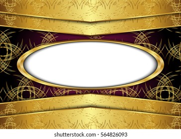 Golden vintage background.blank for message or text. Certificate.