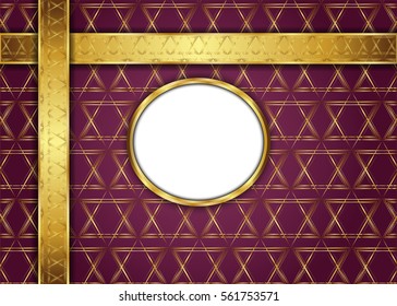Golden vintage background.blank for message or text.Certificate.