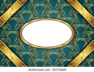 Golden vintage background.blank for message or text.Certificate.