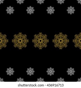 Golden vintage decor seamless pattern. Vector illustration for your design