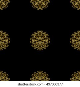 Golden vintage decor seamless pattern. Vector illustration for your design