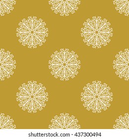 Golden vintage decor seamless pattern. Vector illustration for your design