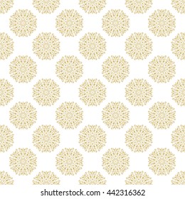 Golden vintage decor seamless pattern. Vector illustration for your design