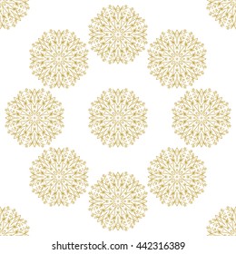 Golden vintage decor seamless pattern. Vector illustration for your design