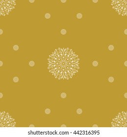 Golden vintage decor seamless pattern. Vector illustration for your design
