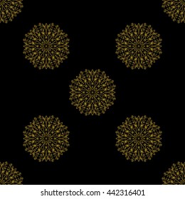 Golden vintage decor seamless pattern. Vector illustration for your design