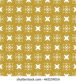 Golden vintage decor seamless pattern. Vector illustration for your design