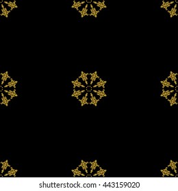 Golden vintage decor seamless pattern. Vector illustration for your design