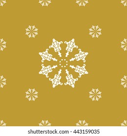 Golden vintage decor seamless pattern. Vector illustration for your design