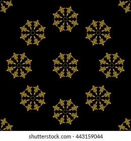 Golden vintage decor seamless pattern. Vector illustration for your design