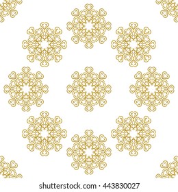 Golden vintage decor seamless pattern. Vector illustration for your design