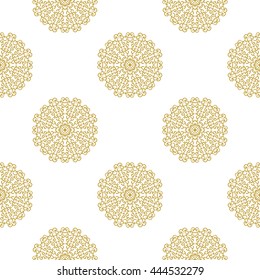 Golden vintage decor seamless pattern. Vector illustration for your design