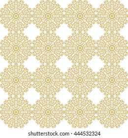 Golden vintage decor seamless pattern. Vector illustration for your design