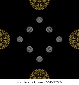 Golden vintage decor seamless pattern. Vector illustration for your design