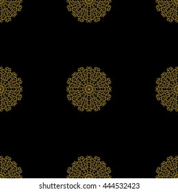 Golden vintage decor seamless pattern. Vector illustration for your design