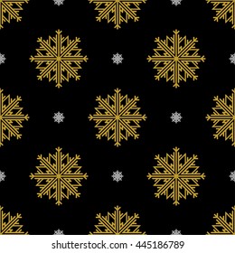 Golden vintage decor seamless pattern. Vector illustration for your design