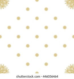 Golden vintage decor seamless pattern. Vector illustration for your design