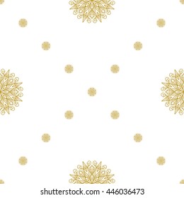 Golden vintage decor seamless pattern. Vector illustration for your design