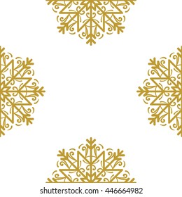 Golden vintage decor seamless pattern. Vector illustration for your design