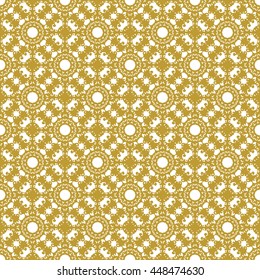 Golden vintage decor seamless pattern. Vector illustration for your design