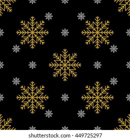Golden vintage decor seamless pattern. Vector illustration for your design