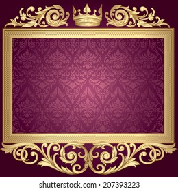 Golden vintage frame