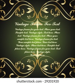 golden vintage frame