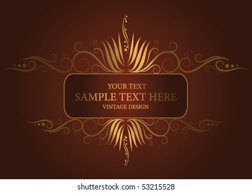 golden vintage frame