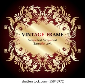 Golden vintage frame