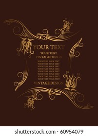 golden vintage frame