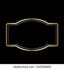 Golden vintage frame labels. Gold Vintage classic label stickers frame. Empty vintage labels. Retro craft labels. Vintage bottle labels. Logo and banner design elements. 