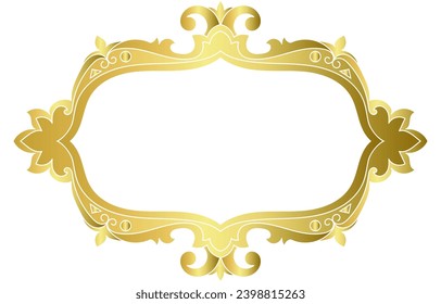 Golden vintage frame line as royal decoration.