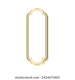 Golden vintage frame. Vector graphics