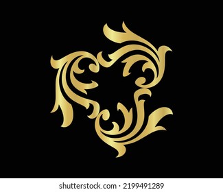 Golden Vintage Frames Vector Design