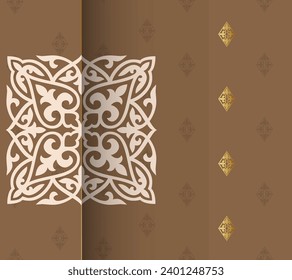 Golden vintage greeting card on a white background. Vector abstract design elements. Great for invitation and greeting cards, packaging, flyer