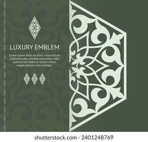 Golden vintage greeting card on a white background. Vector abstract design elements. Great for invitation and greeting cards, packaging, flyer