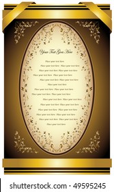 golden vintage invitation template